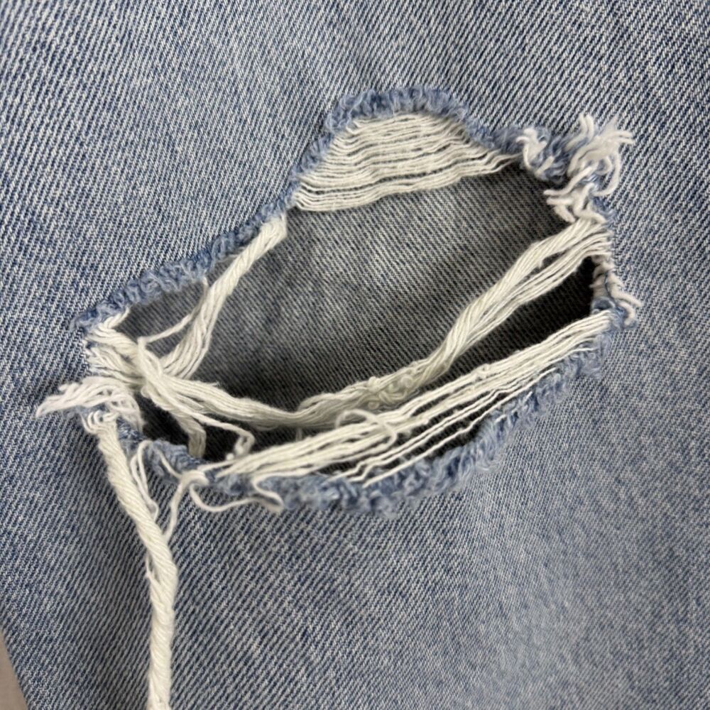 90s baggy de los 90 distressed light wash denim vintage inspired jeans 6 ripped - Picture 11 of 11